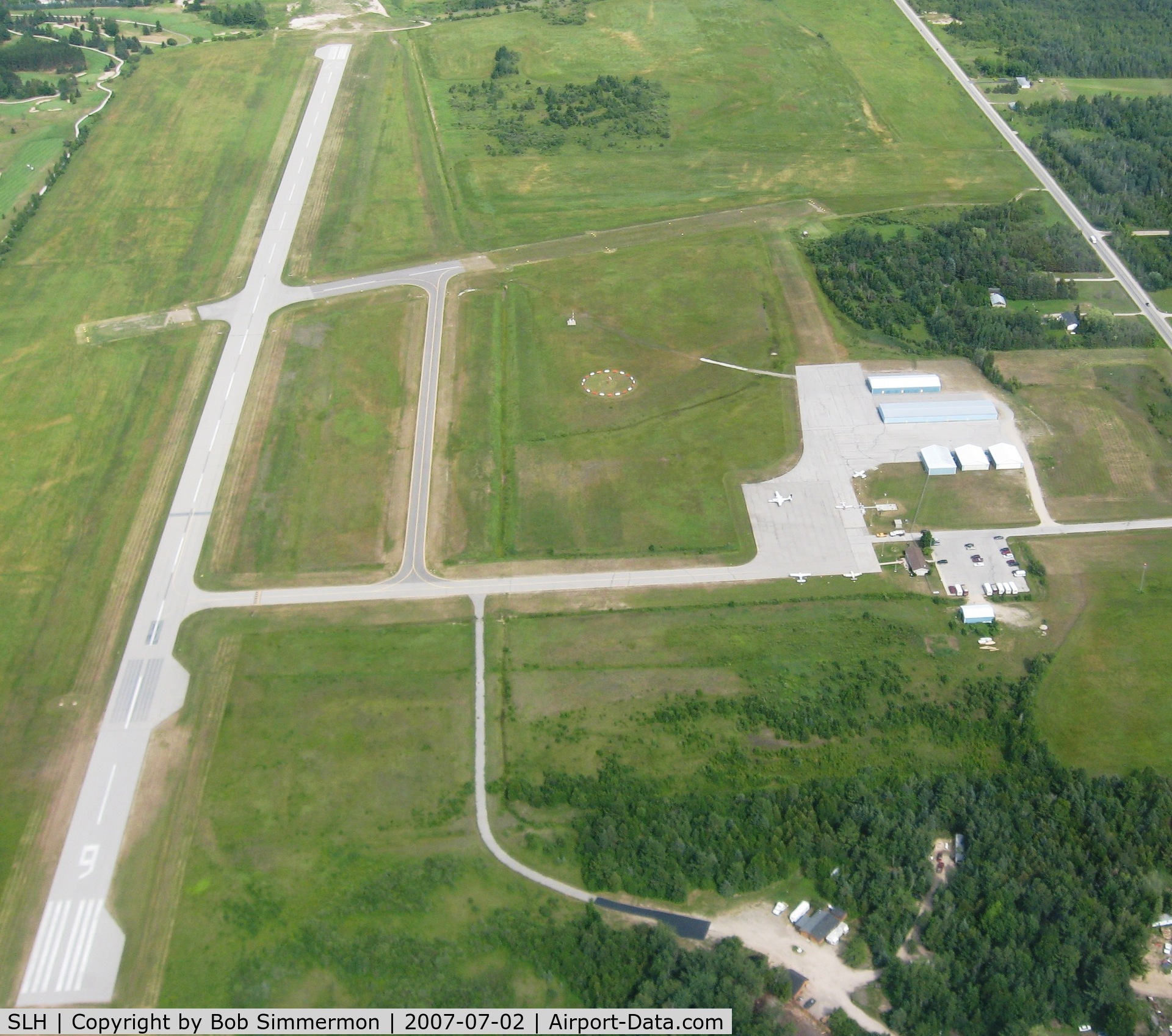 Cheboygan County Airport (SLH) - View from pattern altitude over Cheboygan, MI