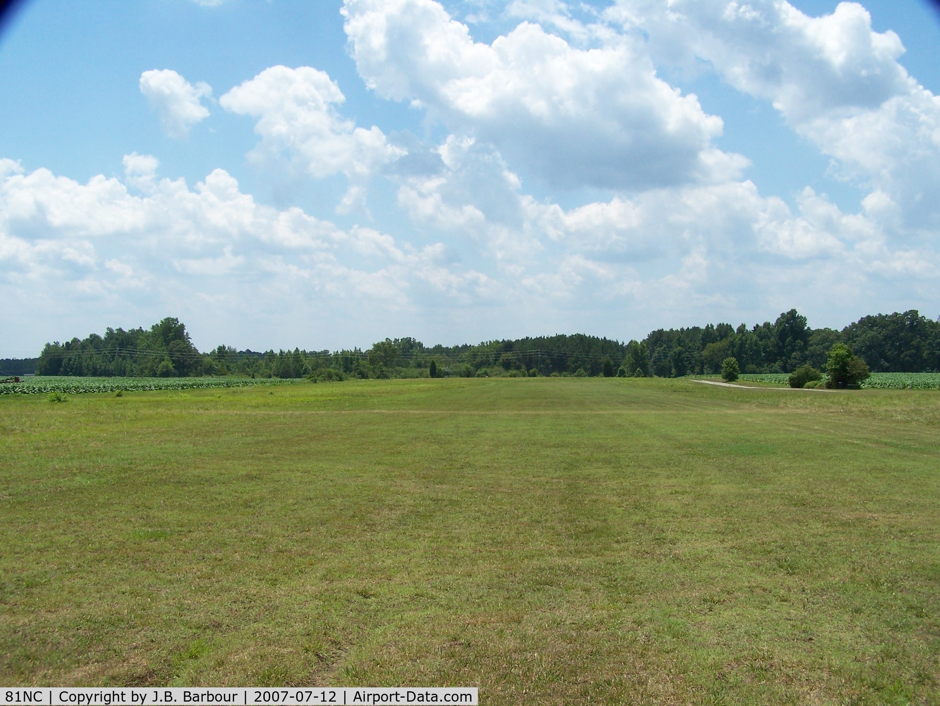 Cox Field Airport (81NC) - Nothing here but a turf pad surrounded by fields