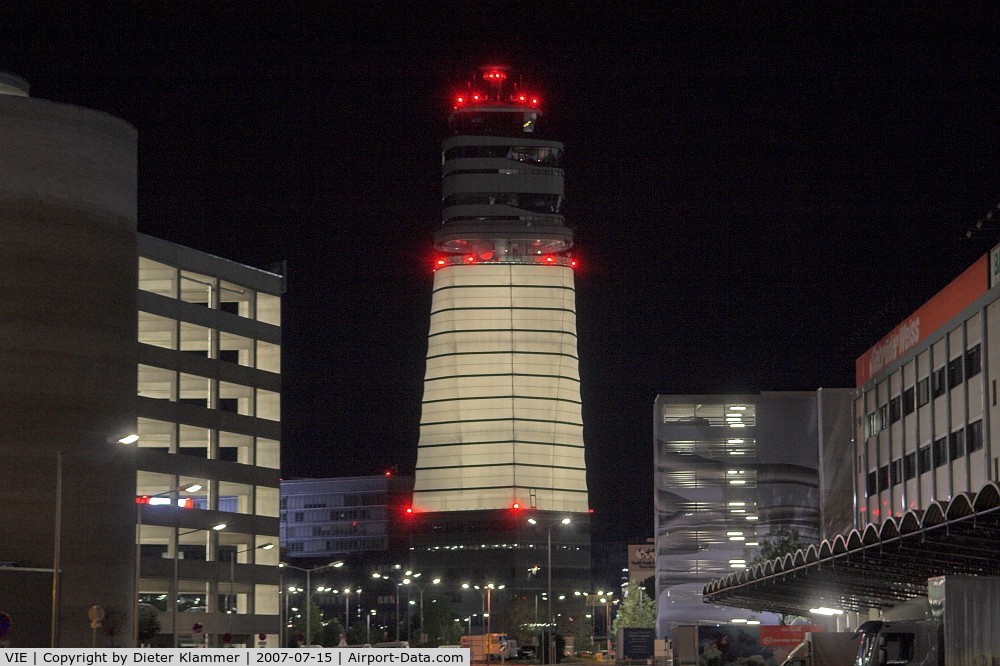 Vienna International Airport, Vienna Austria (VIE) - night shot