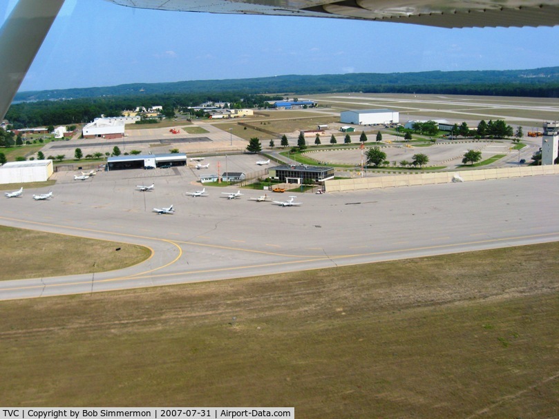 Cherry Capital Airport (TVC) - General Aviation Terminal.  The facility is open but not being used.  The FBO office (Harbour Air) is a few hangars north.