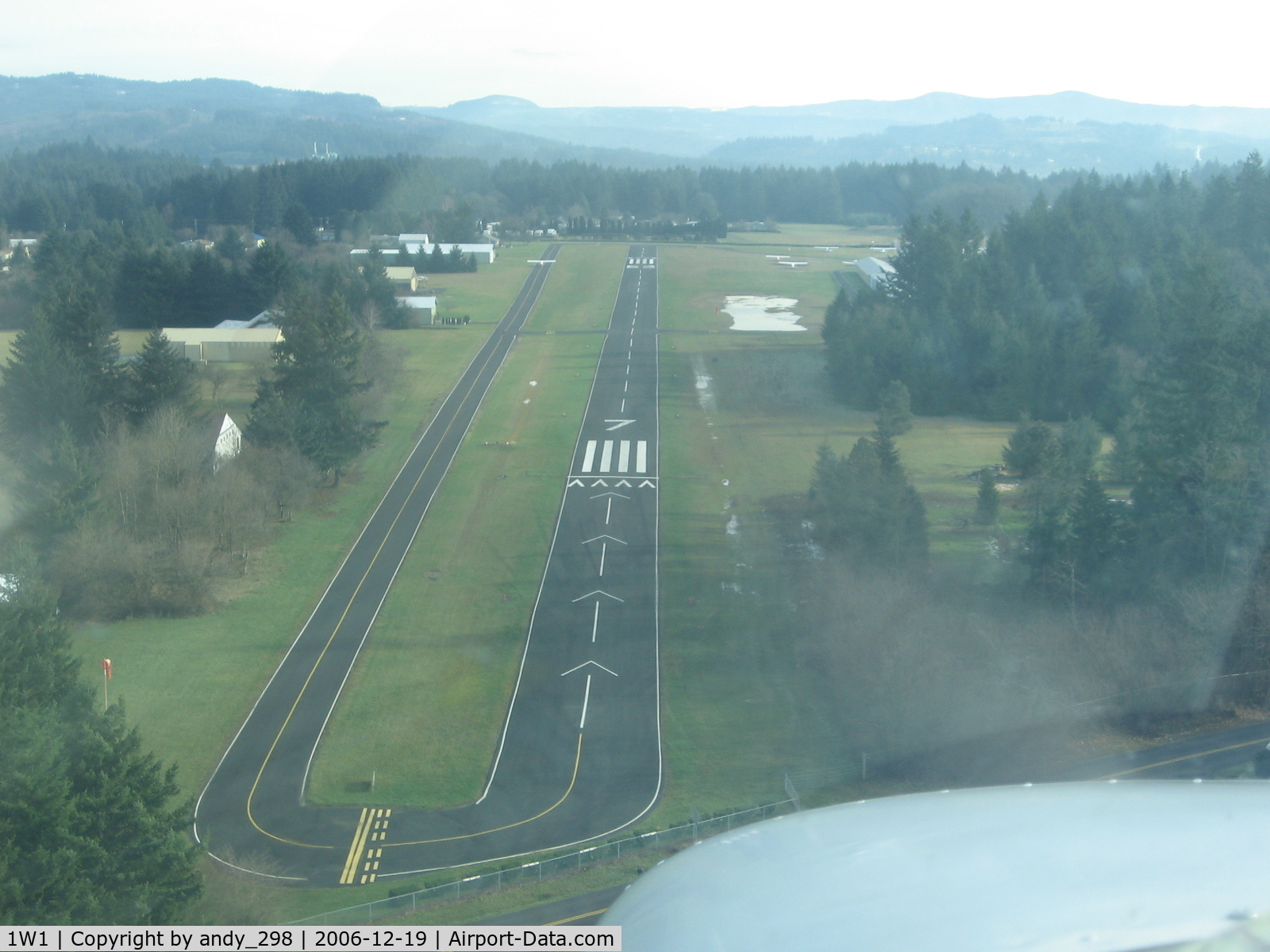 Grove Field Airport (1W1) - on short final to Rwy 07