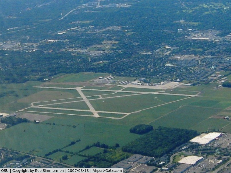 Ohio State University Airport (OSU) - Looking SE from 5500'
