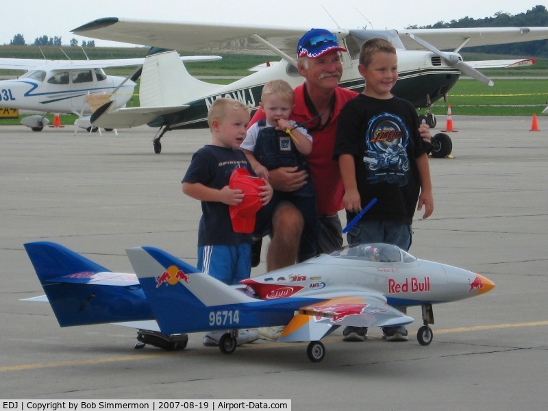 Bellefontaine Regional Airport (EDJ) - That's what it's all about.  Sean Saddler's RC jets at Airfest 2007 - Bellefontaine, OH