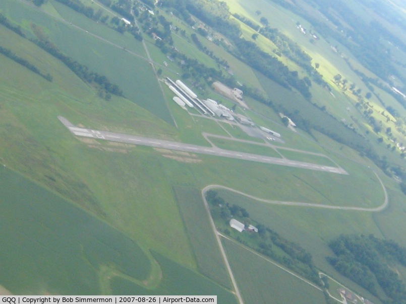Galion Municipal Airport (GQQ) - View SW from 2500'