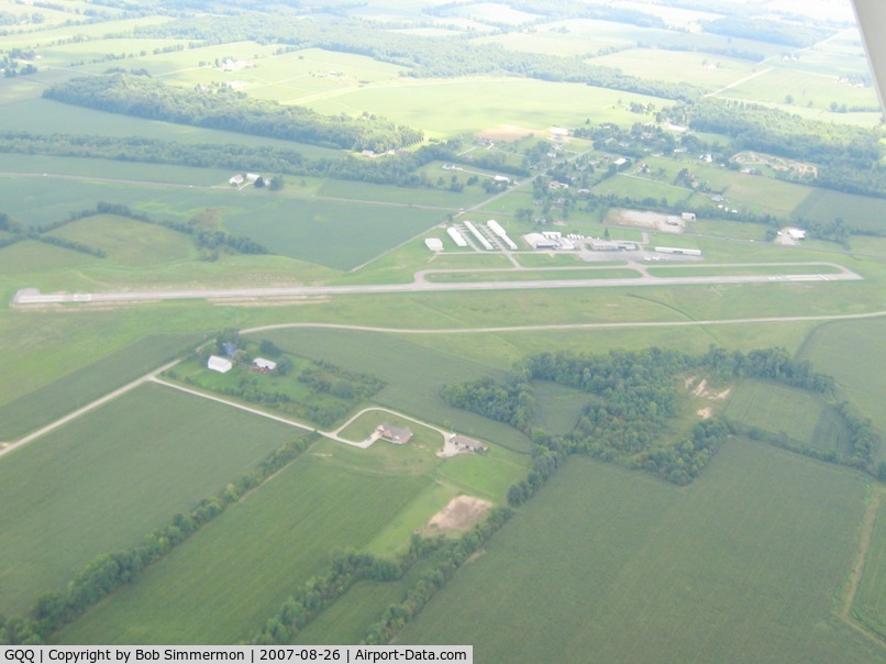 Galion Municipal Airport (GQQ) - View looking S from 2500'