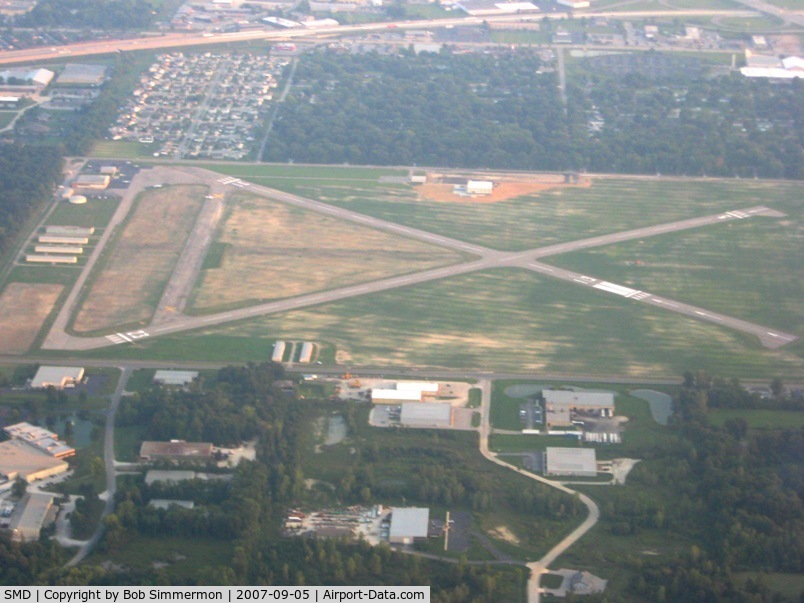 Smith Field Airport (SMD) - Looking south from 3500'