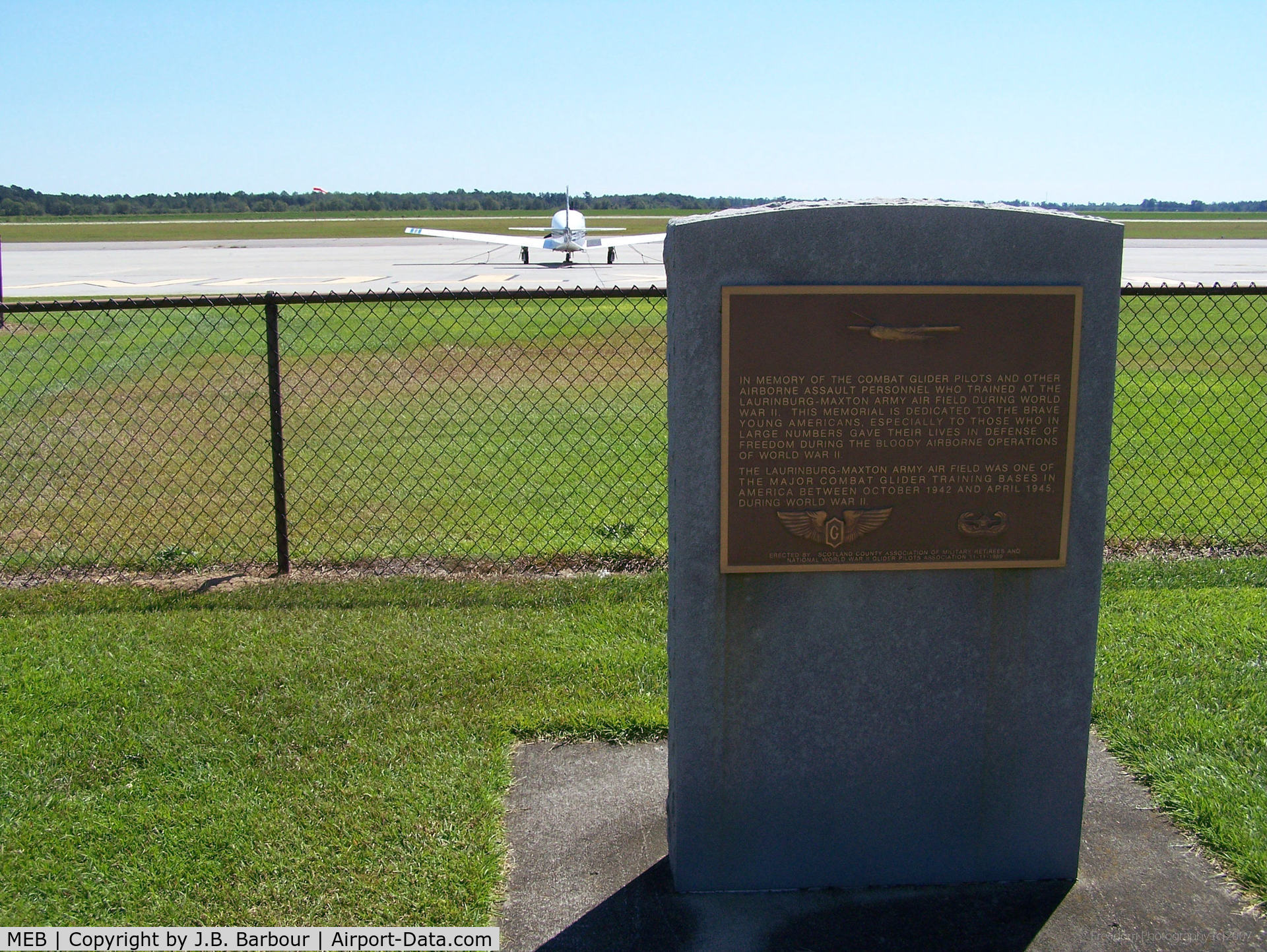 Laurinburg-maxton Airport (MEB) - The airport has a lot of history.  Many airports like this all across the nation are suffering budget crunches and the are being closed.  It would be awsome if people would get out of the comfort of their homes and visted these location like these and hel