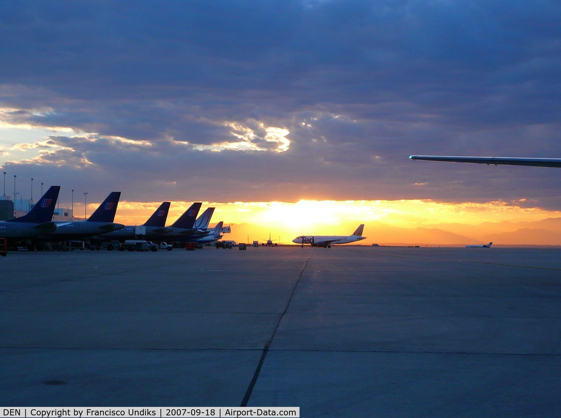 Denver International Airport (DEN) - A Colorado sunset.