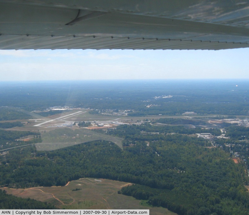 Athens/ben Epps Airport (AHN) - Looking back while climbing out to the north.