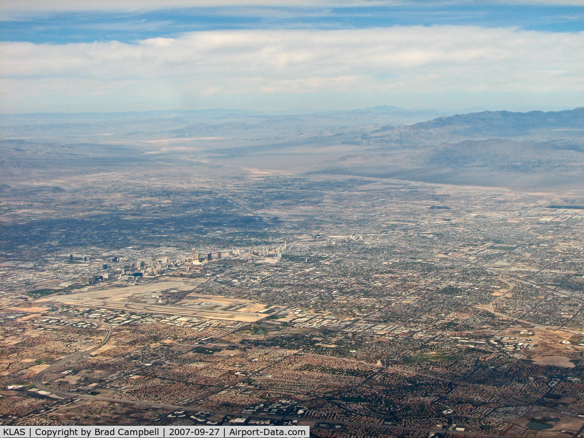 Mc Carran International Airport (LAS) - McCarran centered around the whole city of Las Vegas.