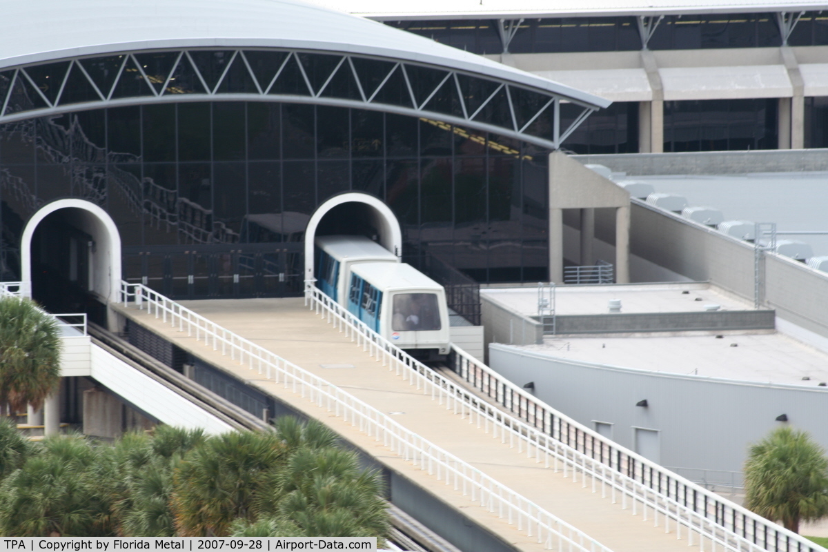 Tampa International Airport (TPA) - blue monorail