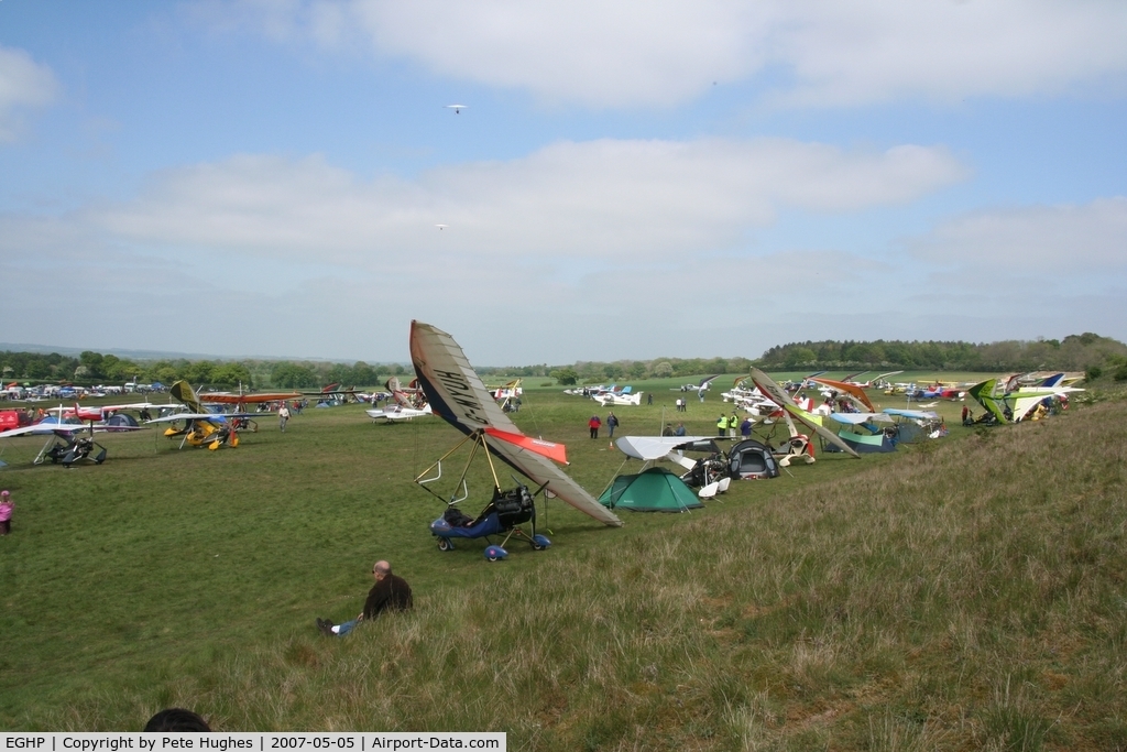 Popham Airfield Airport, Popham, England United Kingdom (EGHP) - a packed airfield for the Microlight Trade Fair 2007