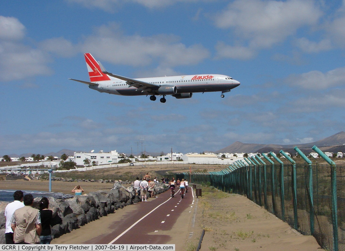 Arrecife Airport (Lanzarote Airport), Arrecife Spain (GCRR) - Lanzarote is a very enthusiast friendly airport with footpaths around at least half of the airfield perimeter