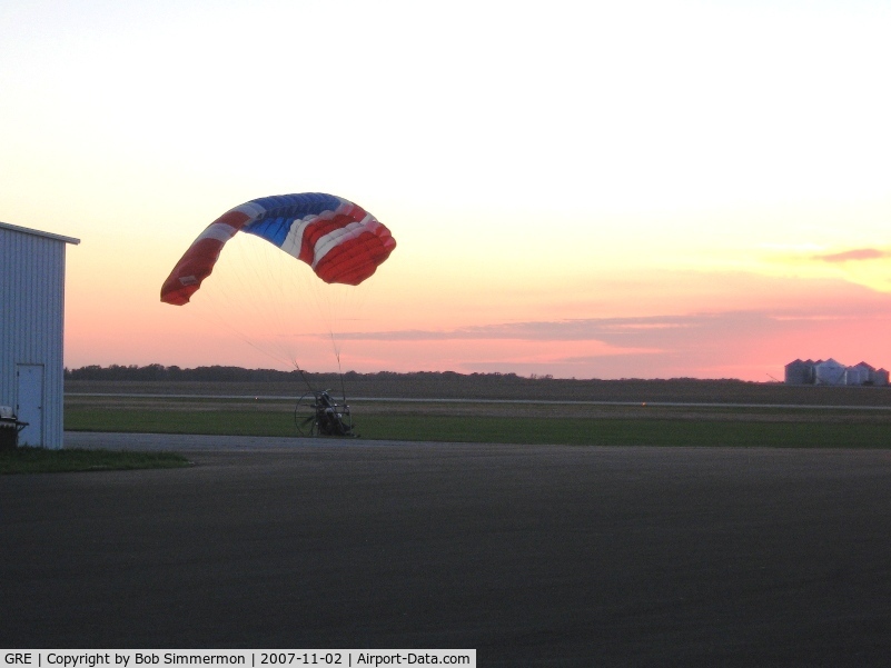 Greenville Airport (GRE) - Powered parachute enjoying a nice fall evening.