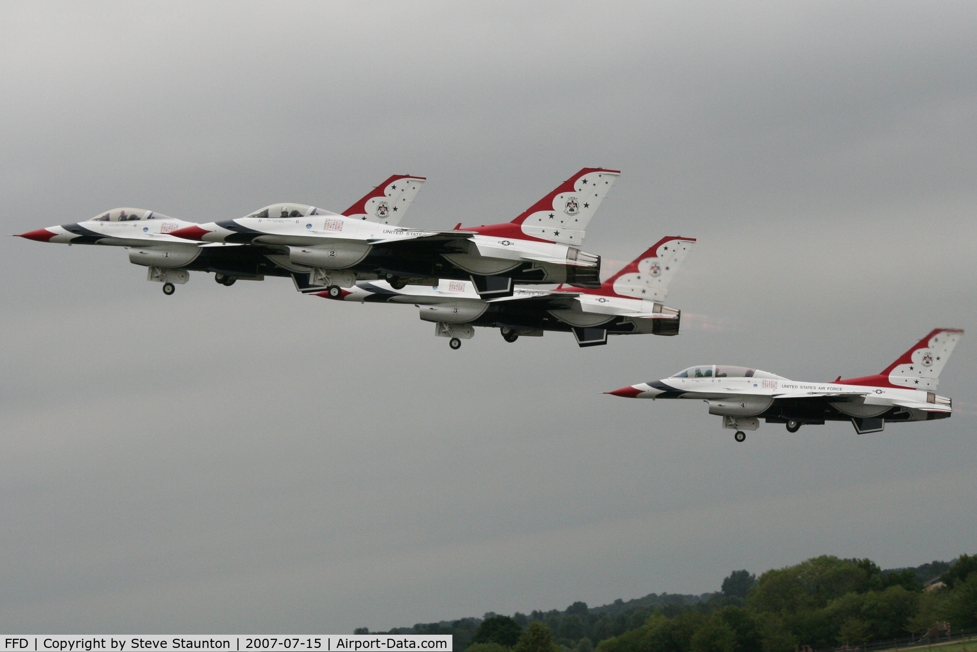 RAF Fairford Airport, Fairford, England United Kingdom (FFD) - Thunderbirds display at Royal International Air Tattoo 2007