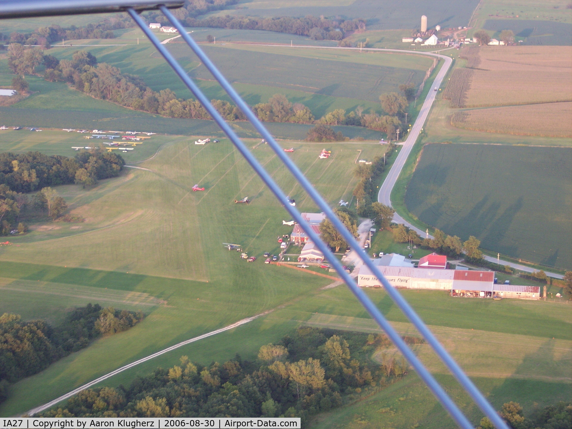 Antique Airfield Airport (IA27) - Antique Airfield on opening day of the 2006 National AAA/APM Fly-in