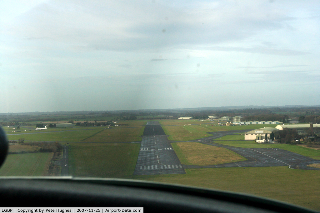Kemble Airport, Kemble, England United Kingdom (EGBP) - short finals for Kemble - note Brstol Britannia parked on the left