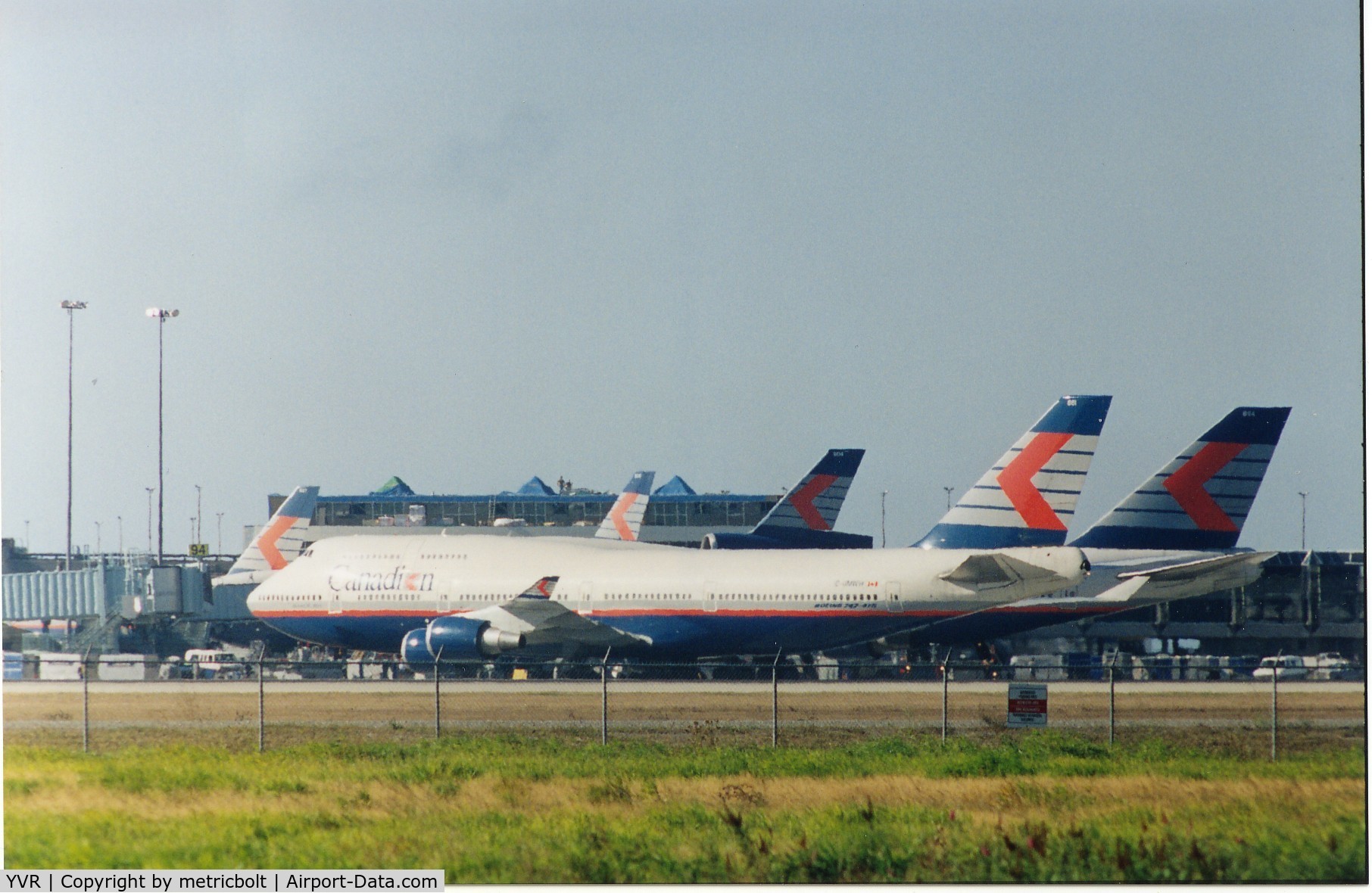 Vancouver International Airport, Vancouver, British Columbia Canada (YVR) - Sep.1998. Canadian Airlines were the dominant carrier at YVR in the 90s.