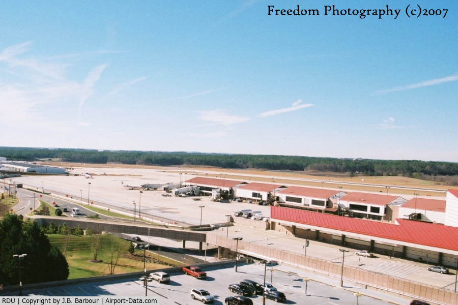 Raleigh-durham International Airport (RDU) - A quiet nice day, not much air traffic to be a holiday weekend.