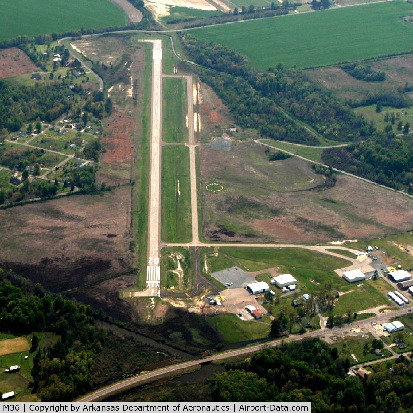 Frank Federer Memorial Airport (M36) - Aerial Photo
