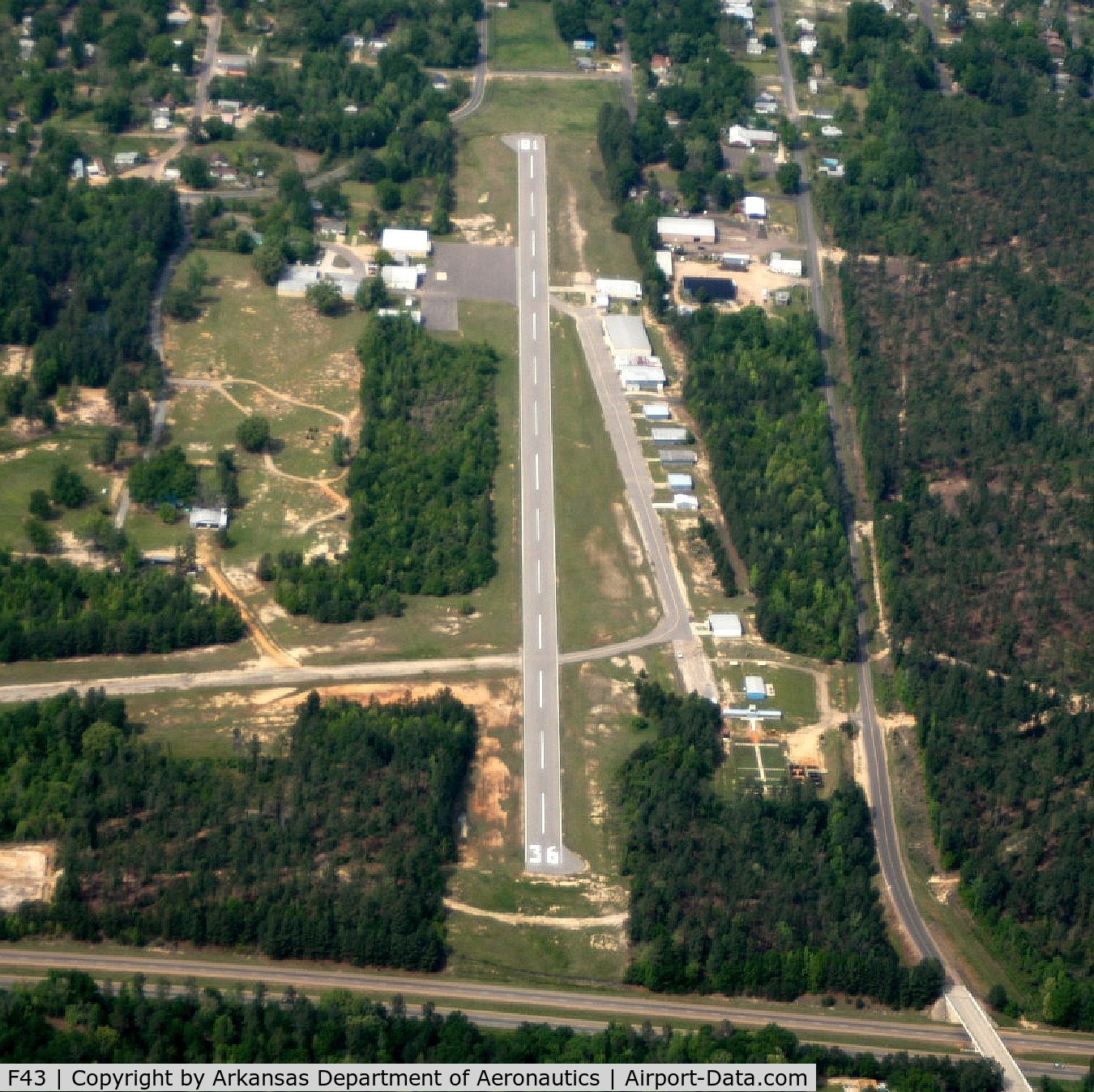 El Dorado Downtown-stevens Field Airport (F43) - Aerial Photo