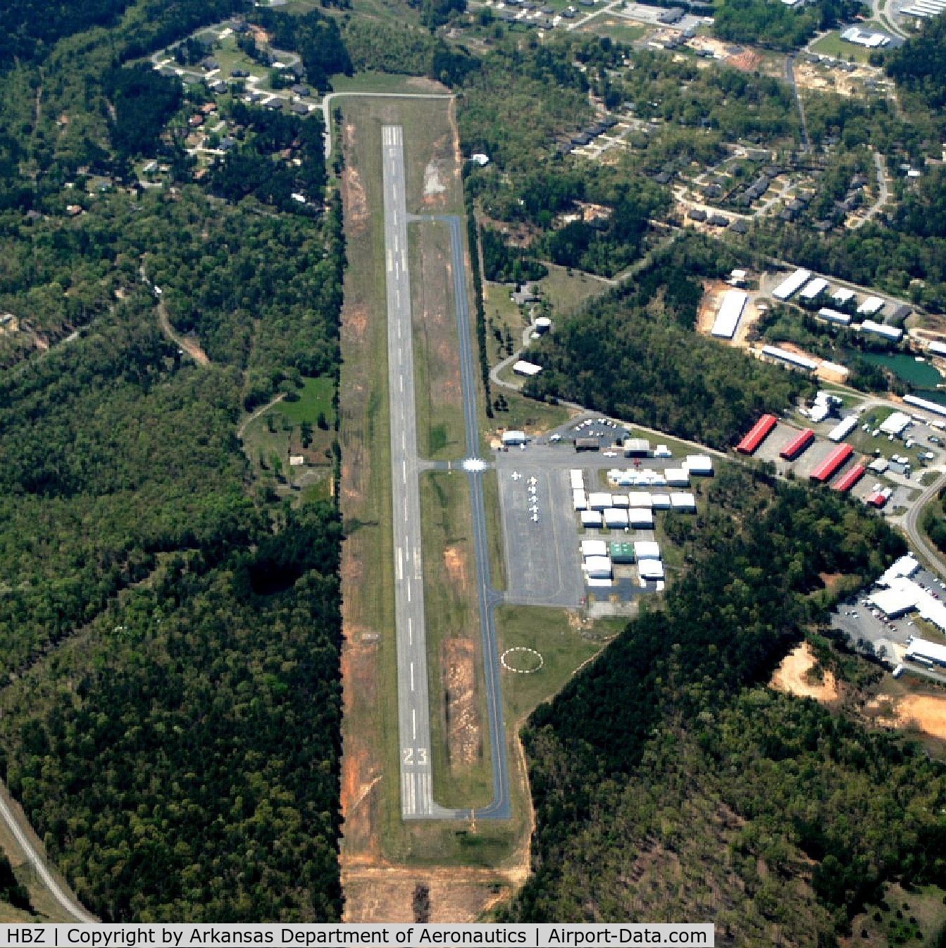 Heber Springs Municipal Airport (HBZ) - Aerial Photo
