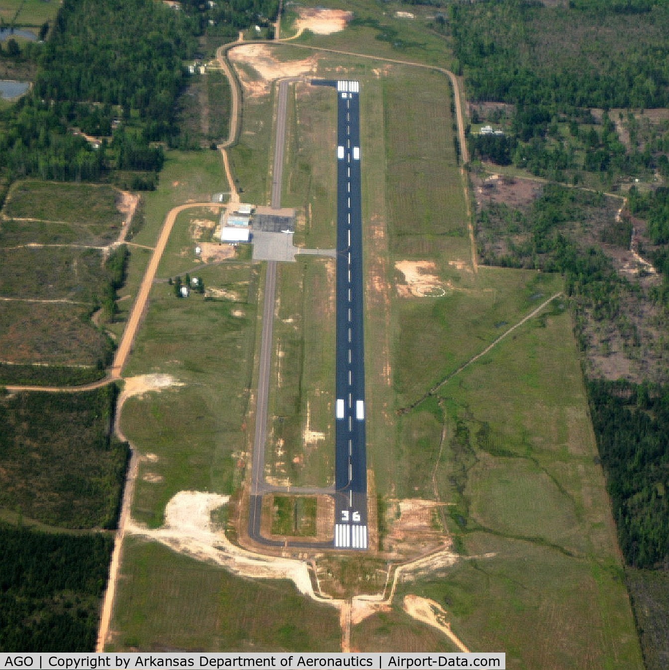 Magnolia Municipal Airport (AGO) - Aerial Photo