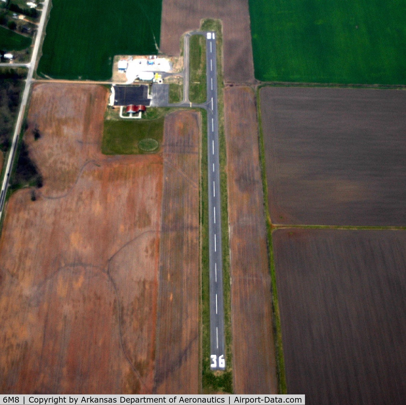 Marked Tree Municipal Airport (6M8) - Aerial Photo
