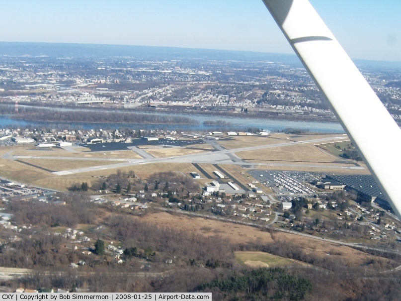 Capital City Airport (CXY) - Looking east