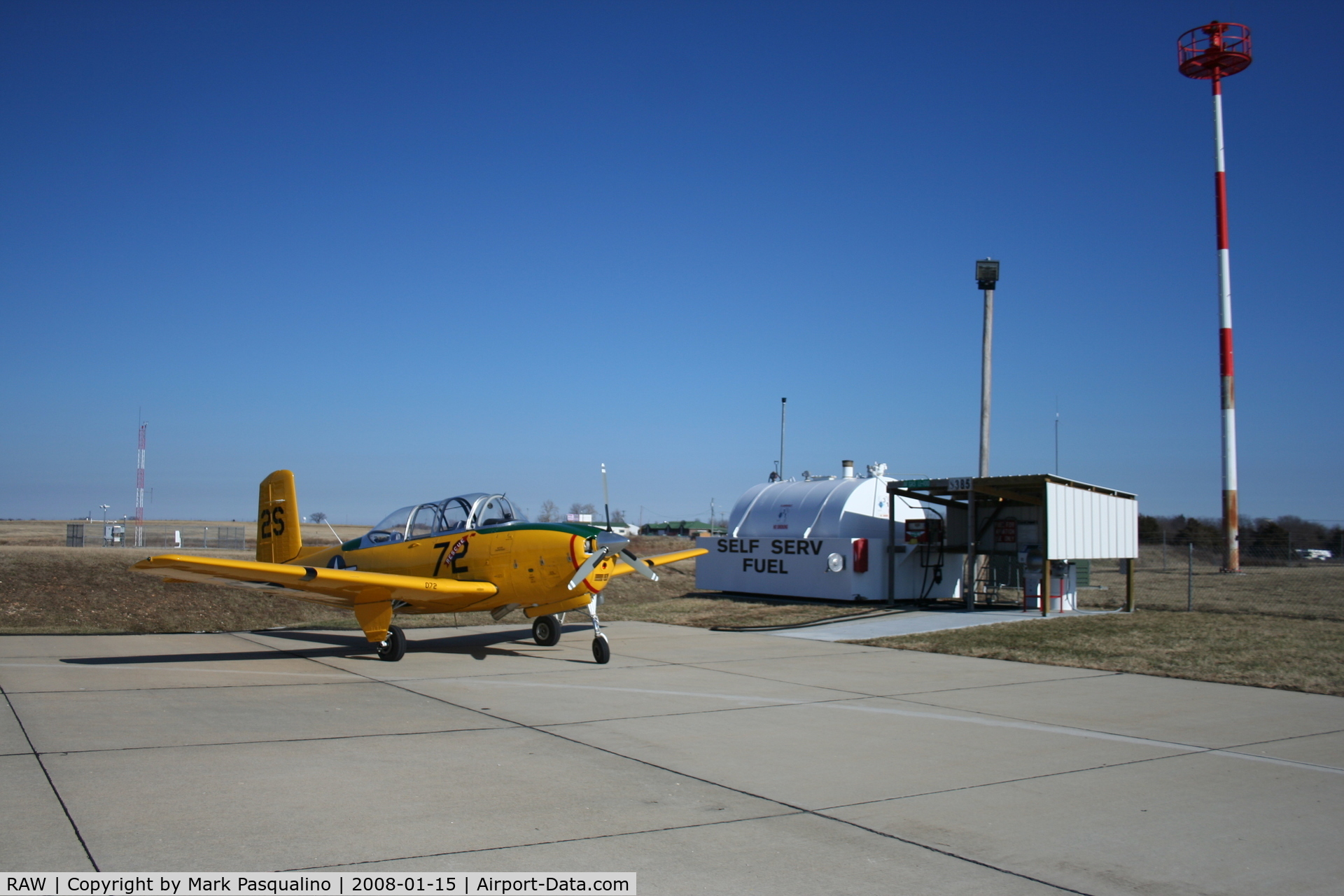 Warsaw Municipal Airport (RAW) - Warsaw, MO  Self service fuel pumps