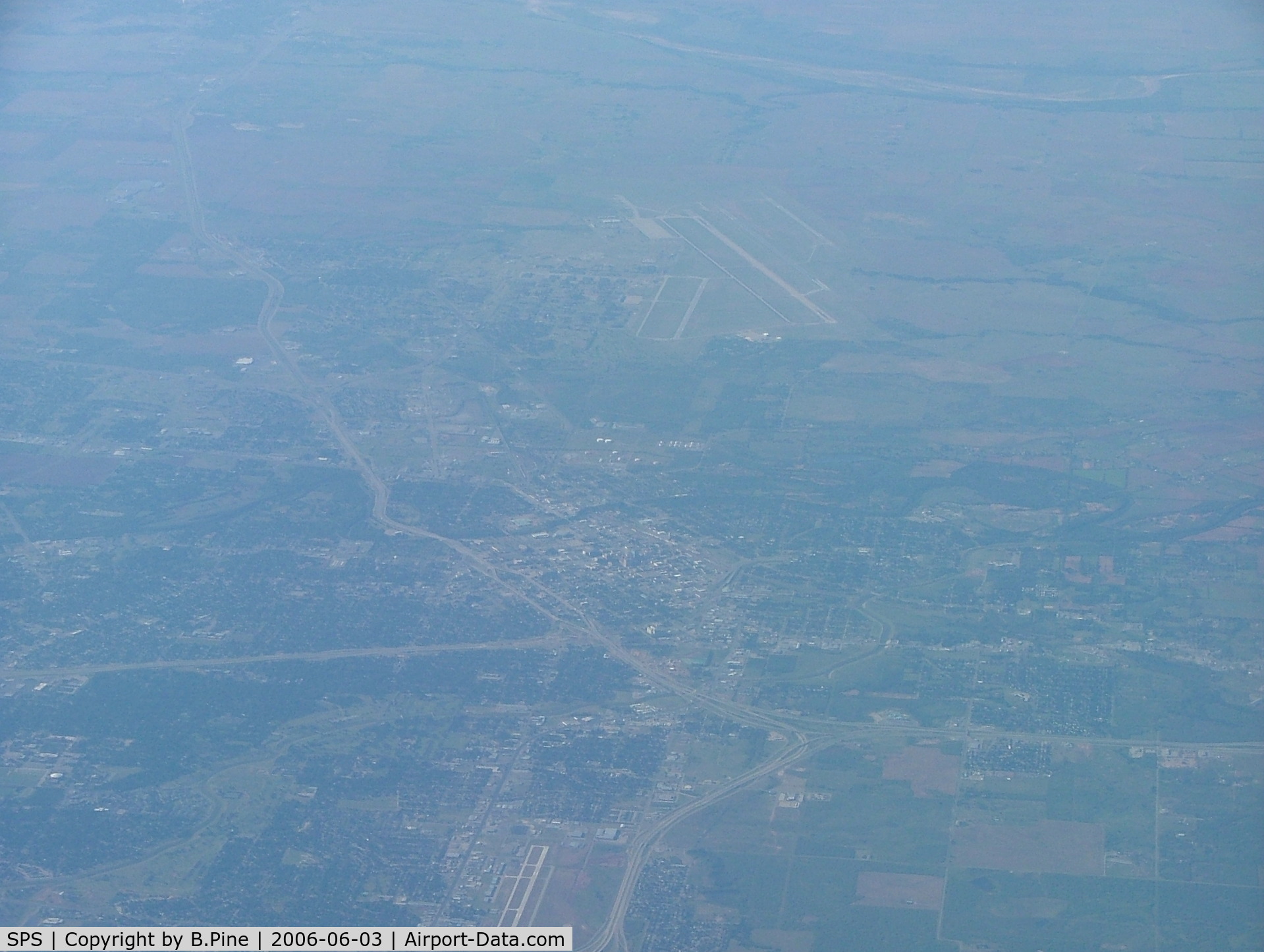 Sheppard Afb/wichita Falls Municipal Airport (SPS) - WF Airport, notice Kickapoo Airport to the south