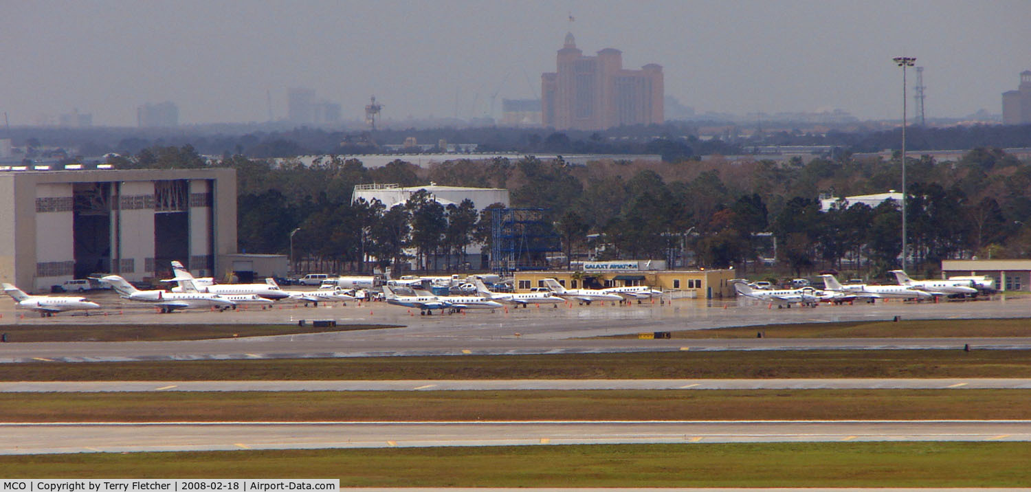 Orlando International Airport (MCO) - A view across to the Galaxy Aviation ramp at Orlando International
