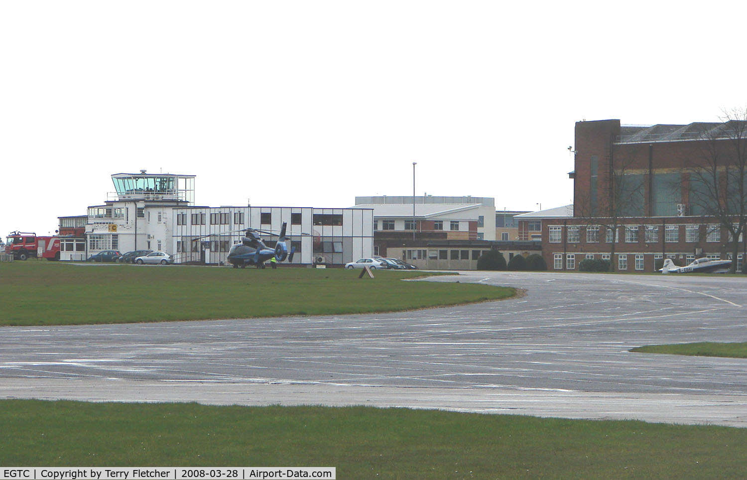 Cranfield Airport, Cranfield, England United Kingdom (EGTC) - Cranfield Tower , Apron and Buidings