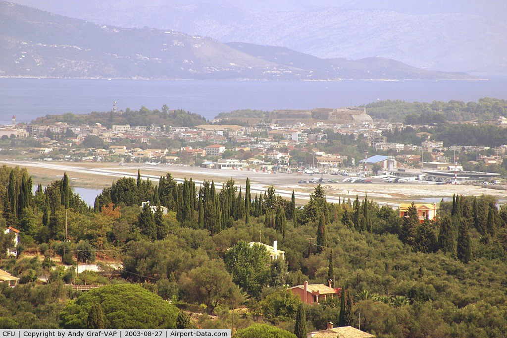 Ioannis Kapodistrias International Airport, Corfu (Kerkyra, Kerkira) Greece (CFU) - Taken from the Achilleon