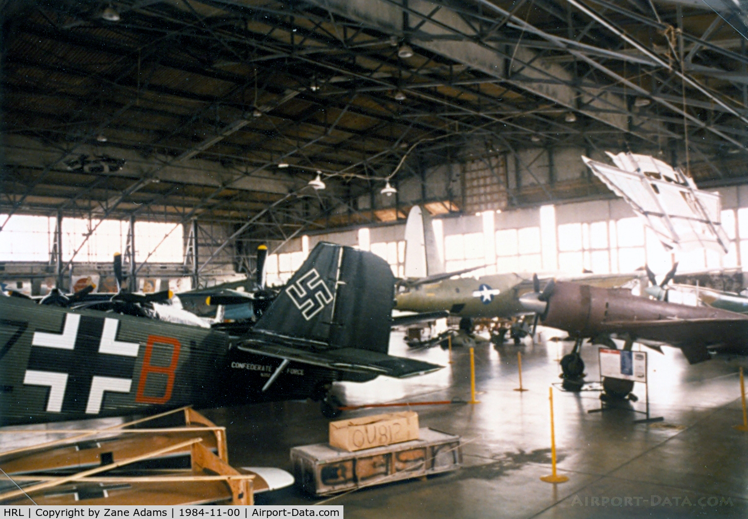 Valley International Airport (HRL) - CAF HQ Hanger at Harlingen - Notice the B-26 Carolyn, He-111, and Sputfire N9BL all now destroyed, as well as orignal Japanese Zero now at Pearl Harbor Museum. 