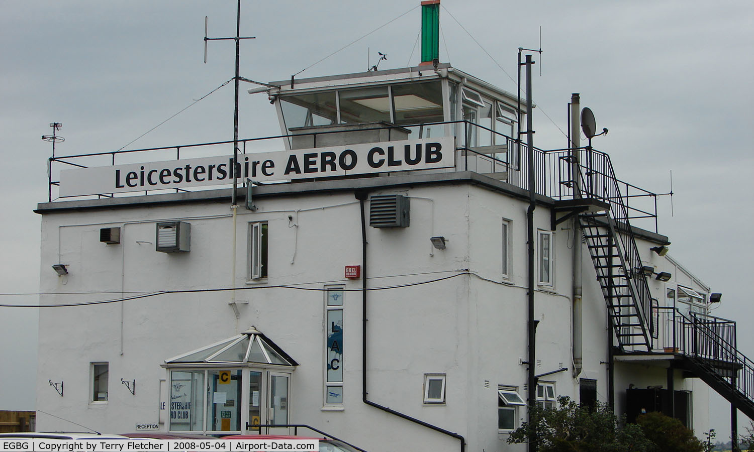 Leicester Airport, Leicester, England United Kingdom (EGBG) - Leicester Aero Club and Control Tower