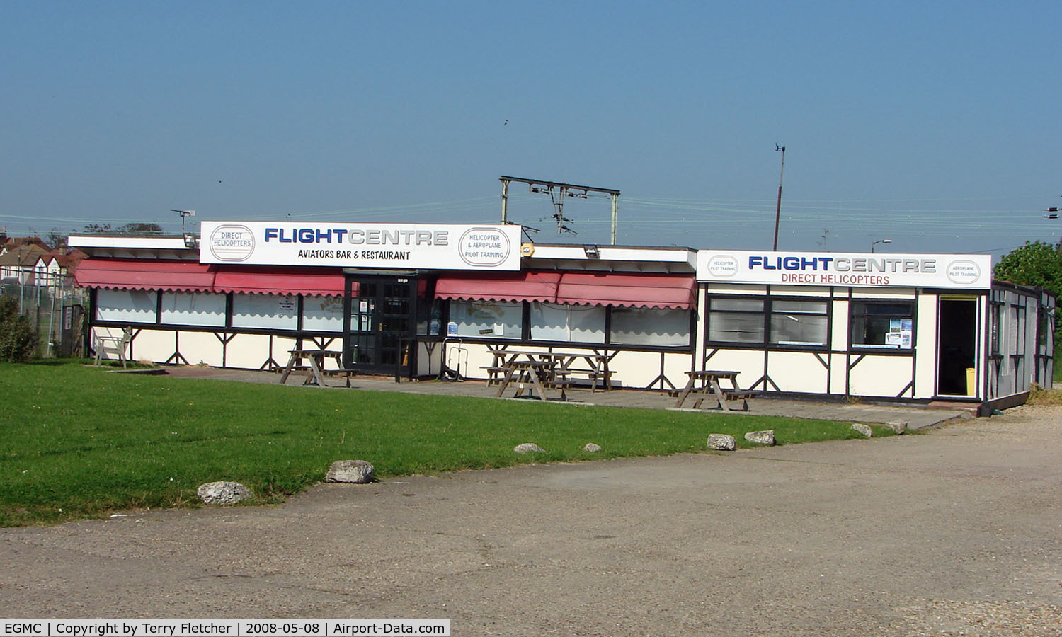 London Southend Airport, Southend-on-Sea, England United Kingdom (EGMC) - Flight Centre - Direct Helicopters , Aviators Bar and Restaurant on the Eastern side of Southend Airport