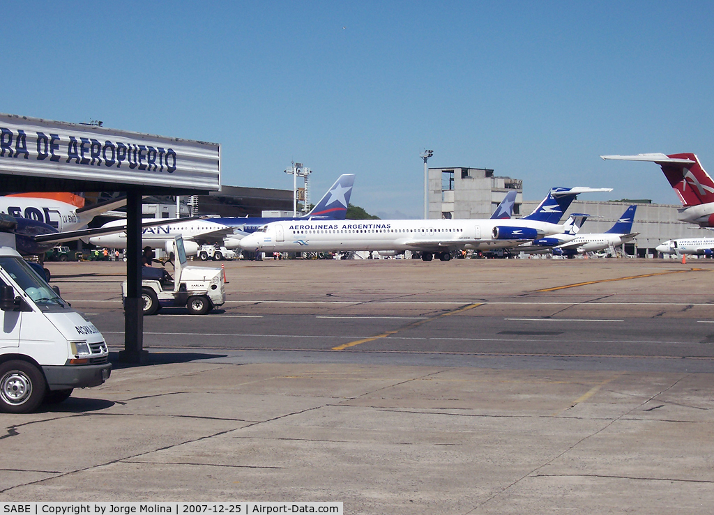 Jorge Newbery Airport, Buenos Aires Argentina (SABE) - Parking plane.