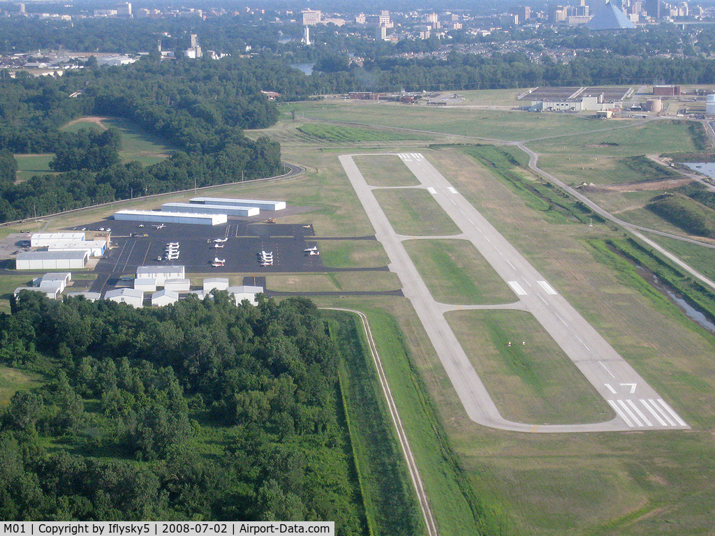 General Dewitt Spain Airport (M01) - SKY5 on final to M01