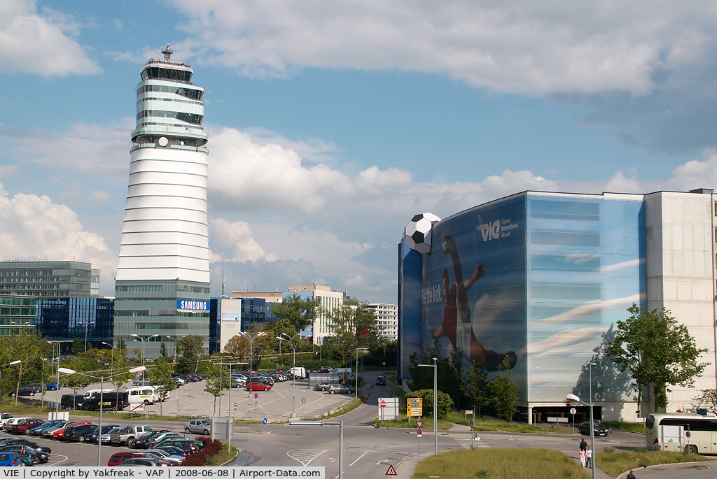 Vienna International Airport, Vienna Austria (VIE) - Parking area and tower