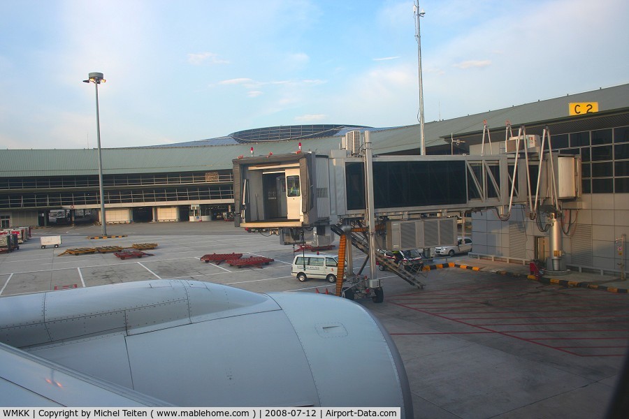 Kuala Lumpur International Airport, Sepang, Selangor Malaysia (WMKK) - Leaving gate C2 for a short flight to Singapore