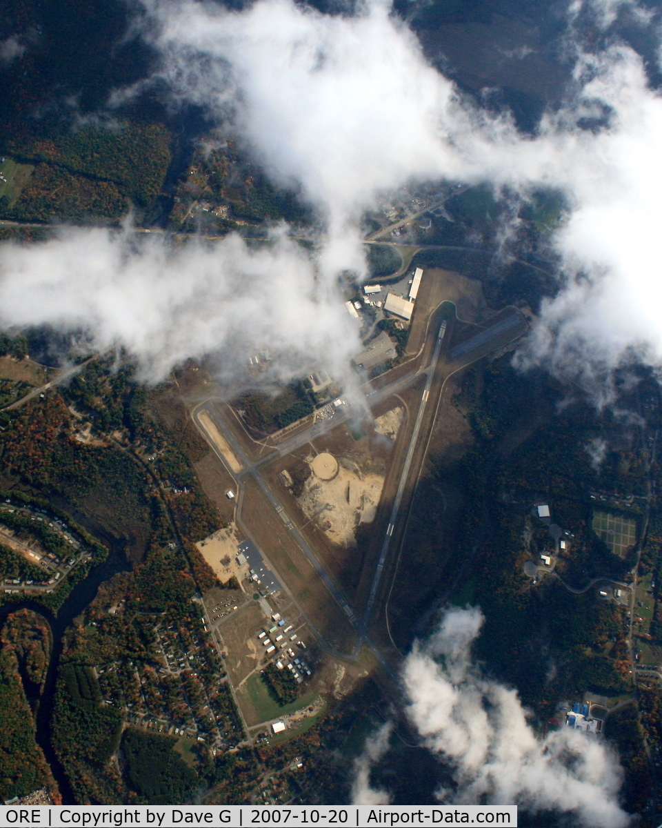 Orange Municipal Airport (ORE) - Orange, MA from 14,000 feet above