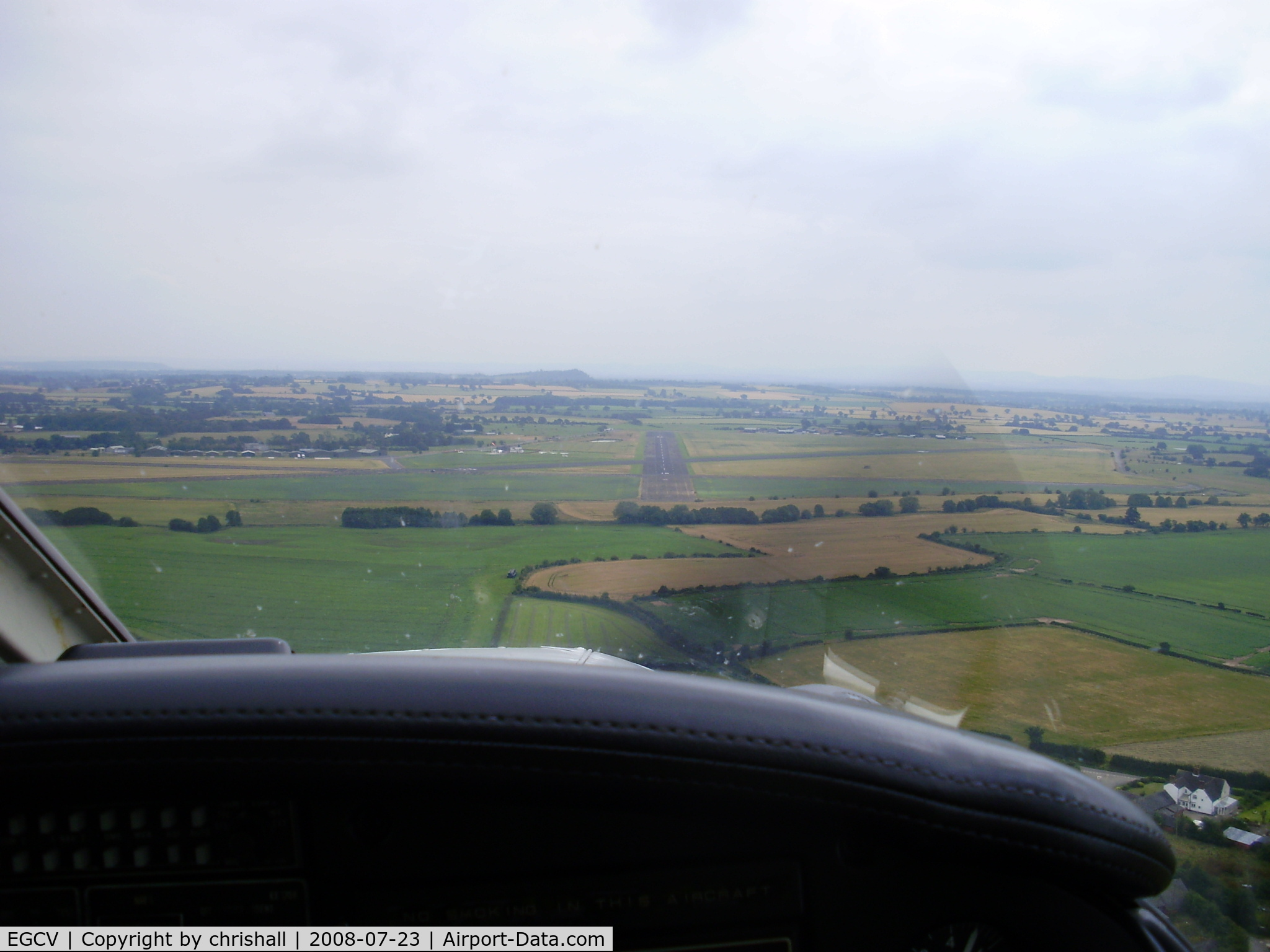 Sleap Airfield Airport, Shrewsbury, England United Kingdom (EGCV) - Final approach to Sleap