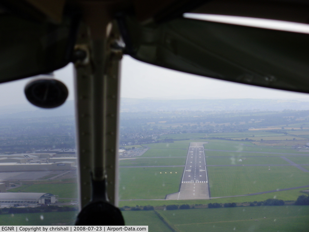 Hawarden Airport, Chester, England United Kingdom (EGNR) - Final approach to Hawarden