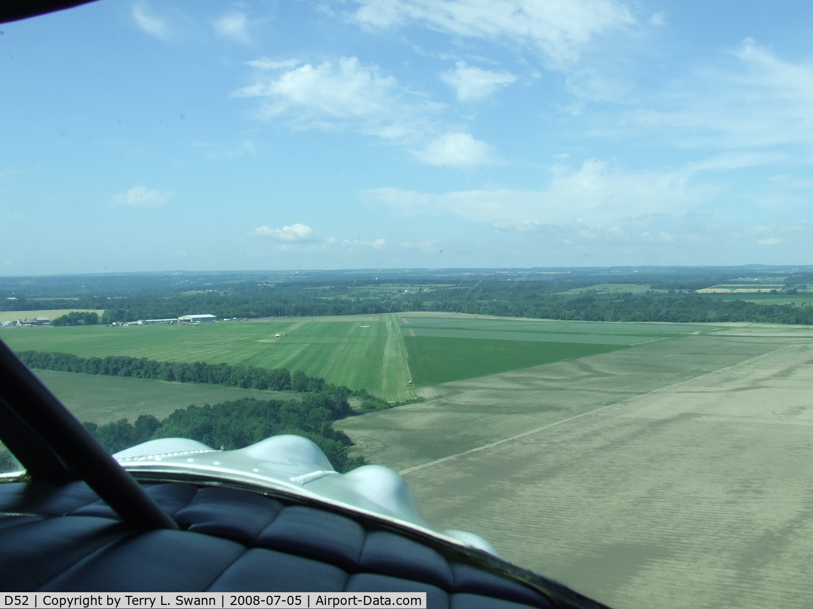 Geneseo Airport (D52) - On final at Geneseo in a Stinson SR-9C.