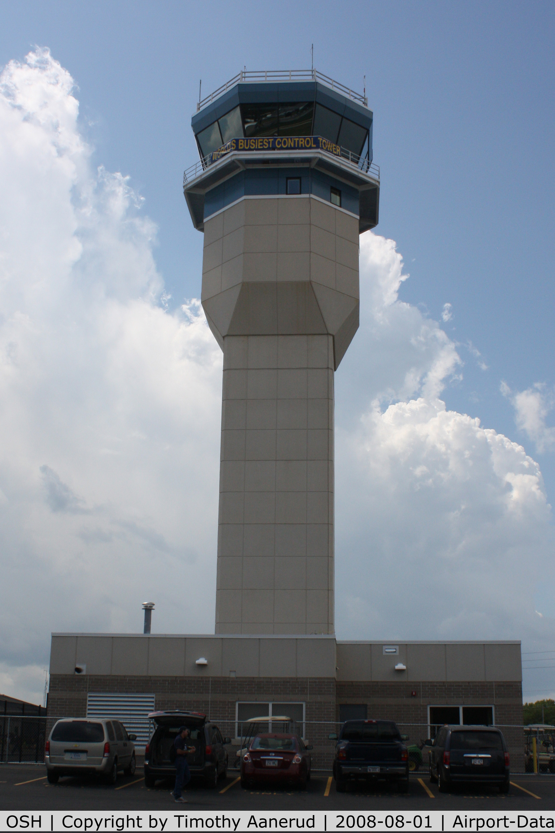 Wittman Regional Airport (OSH) - EAA AirVenture 2008, the new control tower. It won't be the great meeting place the old tower was.