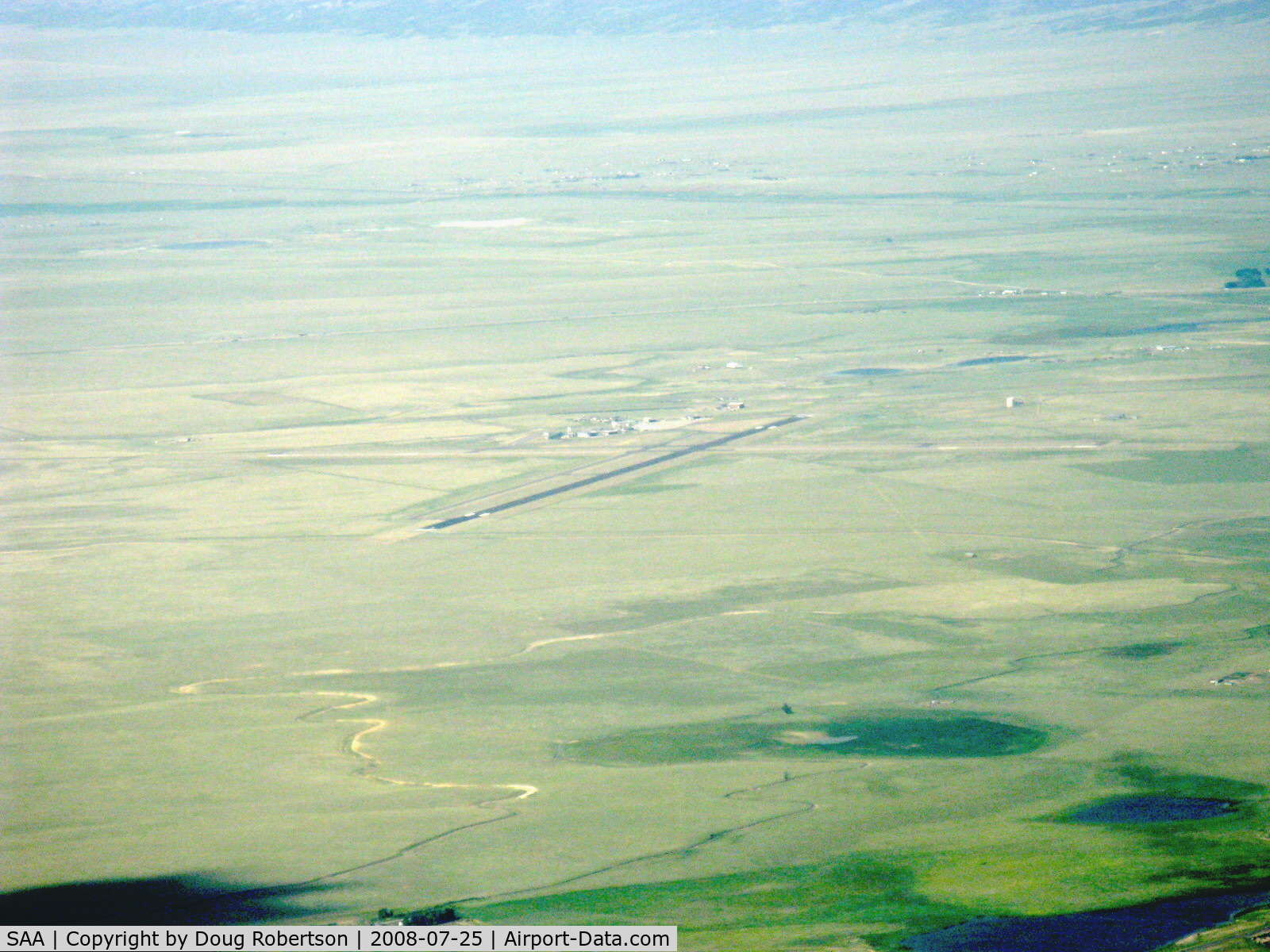 Shively Field Airport (SAA) - Saratoga, WY Shively Field from 11,500' msl