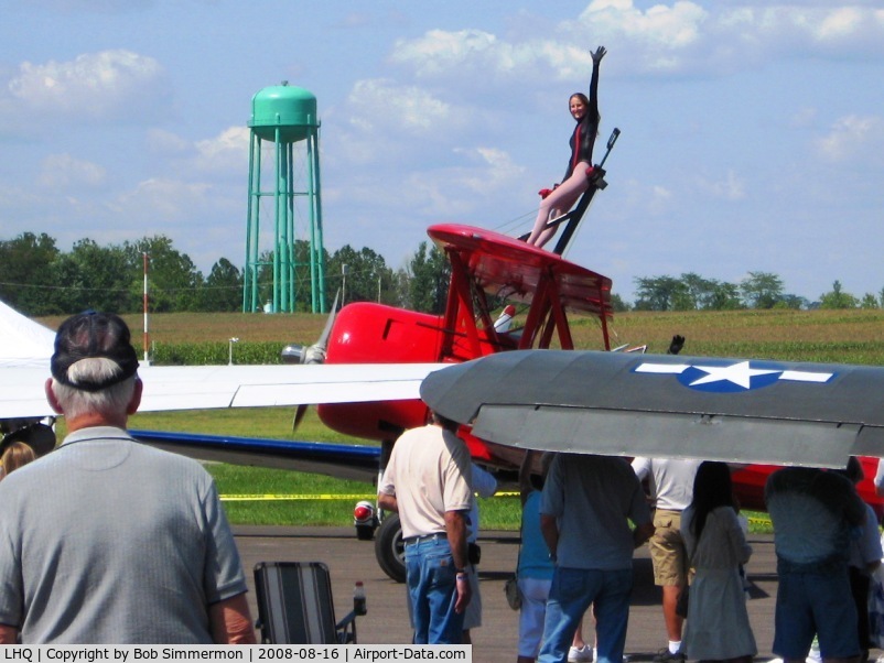Fairfield County Airport (LHQ) - Wing walking act at Wings of Victory airshow - Lancaster, Ohio