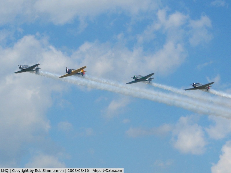 Fairfield County Airport (LHQ) - AT-6 formation at Wings of Victory airshow - Lancaster, Ohio