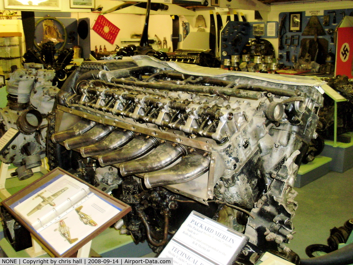 NONE Airport - Packard Merlin recovered from a P-51 crash site on display at the Fenland & West Norfolk Aviation Museum